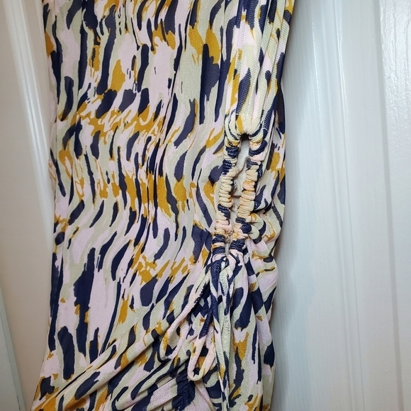 House Of Harlow 1960 Women’s Sleeveless Side Cutout Ruched Maxi Dress L - Picture 4 of 11